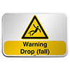 ISO Safety Sign - Warning; Drop (fall)